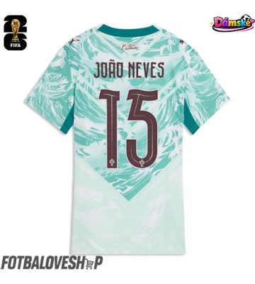 Portugalsko Joao Neves #15 Dámské Venkovní Dres MS 2026 Krátký Rukáv